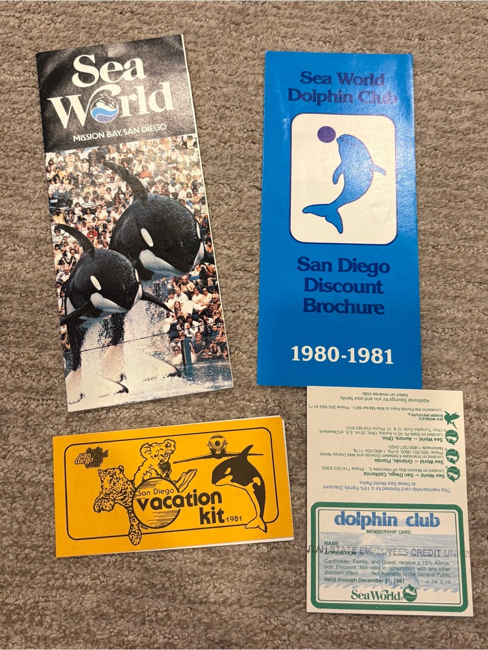 Sea World San Diego Dolphin Club 1980-1981 Vacation Brochure